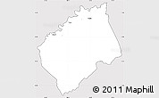 Silver Style Simple Map of Tocoa, cropped outside