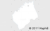 Silver Style Simple Map of Tocoa, single color outside