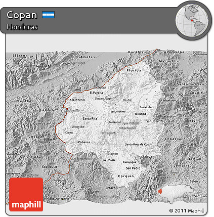 Gray 3D Map of Copan