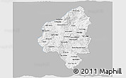 Gray 3D Map of Copan, single color outside