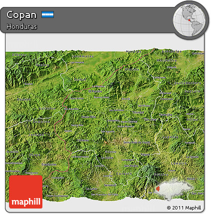 Satellite 3D Map of Copan