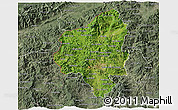 Satellite 3D Map of Copan, semi-desaturated