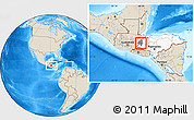 Shaded Relief Location Map of Concepcion, highlighted country, highlighted parent region