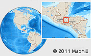 Shaded Relief Location Map of Concepcion, highlighted parent region