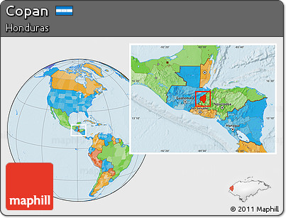 Political Location Map of Copan