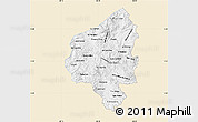 Classic Style Map of Copan, single color outside