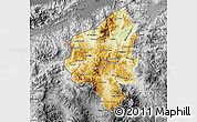 Physical Map of Copan, desaturated