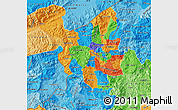 Political Map of Copan, political shades outside