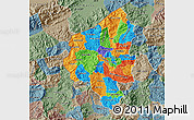 Political Map of Copan, semi-desaturated