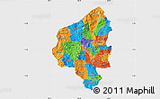 Political Map of Copan, single color outside