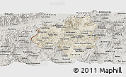 Shaded Relief Panoramic Map of Copan, semi-desaturated