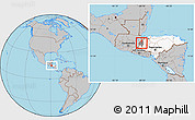 Gray Location Map of San Jeronimo, highlighted country, highlighted parent region