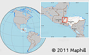 Gray Location Map of San Jeronimo, highlighted country