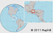 Gray Location Map of San Jeronimo, highlighted parent region, within the entire country