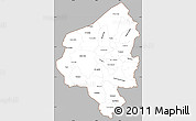 Gray Simple Map of Copan, cropped outside