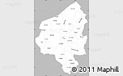 Gray Simple Map of Copan, single color outside