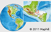 Physical Location Map of Choloma, highlighted country