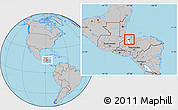 Gray Location Map of La Lima, highlighted parent region