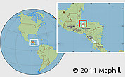 Savanna Style Location Map of La Lima, highlighted parent region, within the entire country