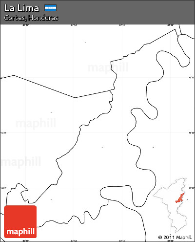 Blank Simple Map of La Lima, no labels