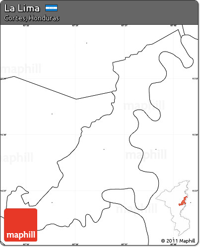 Blank Simple Map of La Lima, no labels