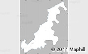 Gray Simple Map of La Lima, single color outside