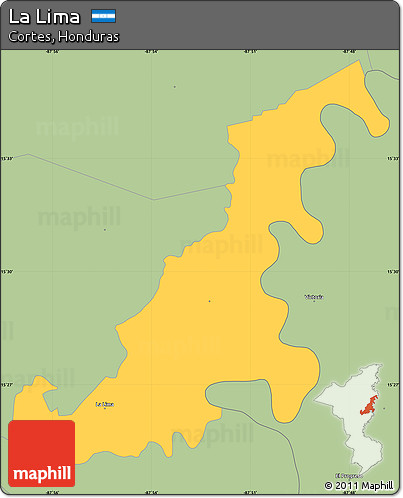 Savanna Style Simple Map of La Lima