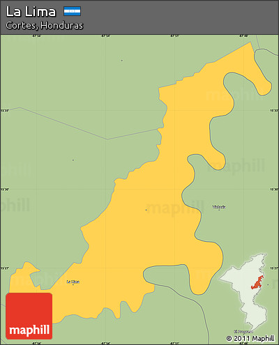 Savanna Style Simple Map of La Lima