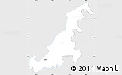 Silver Style Simple Map of La Lima, single color outside