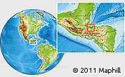 Physical Location Map of San Pedro Sula