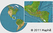 Satellite Location Map of San Pedro Sula