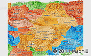 Political Shades Panoramic Map of Francisco Morazan