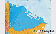 Political Shades Map of Gracias a Dios