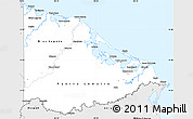 Silver Style Simple Map of Gracias a Dios
