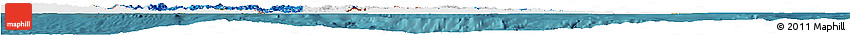 Flag Horizon Map of Honduras, single color outside, satellite sea, flag rotated