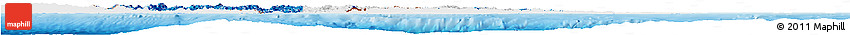 Flag Horizon Map of Honduras, single color outside, shaded relief sea, flag rotated