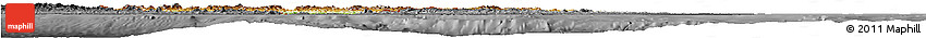 Physical Horizon Map of Honduras, darken, desaturated