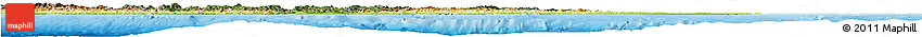 Satellite Horizon Map of Honduras, physical outside