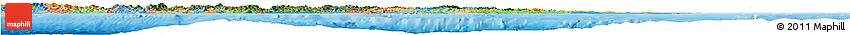 Satellite Horizon Map of Honduras, political outside