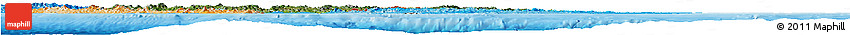 Satellite Horizon Map of Honduras, political shades outside