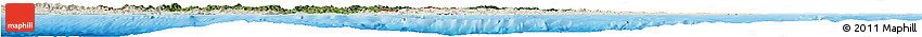 Satellite Horizon Map of Honduras, shaded relief outside