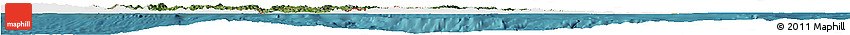 Satellite Horizon Map of Honduras, single color outside