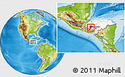 Physical Location Map of Intibuca, highlighted country