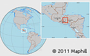Gray Location Map of San Juan