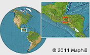 Satellite Location Map of San Juan