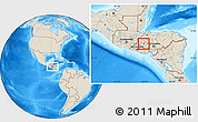 Shaded Relief Location Map of San Juan