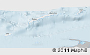 Gray 3D Map of Islas de Bahia, single color outside