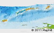 Political 3D Map of Islas de Bahia, physical outside