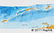 Political 3D Map of Islas de Bahia, political shades outside