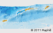 Political 3D Map of Islas de Bahia, single color outside